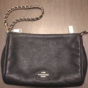 Coach Clutch Black Leather